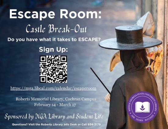Escape Room: Castle Break-Out @ Roberts Memorial Library flyer.