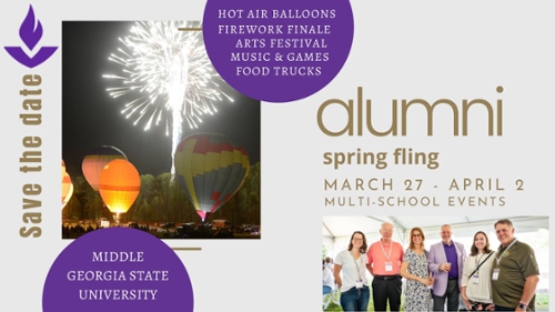 Alumni Spring Fling Week "save the date" graphic..