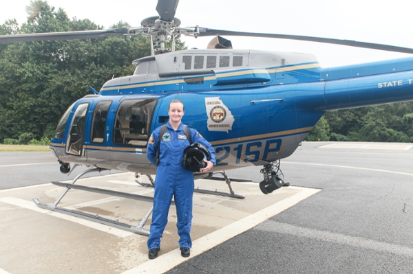 Haley Jo Lucas with the Georgia State Patrol Aviation Division.  Image courtesy Georgia Department of Public Safety.