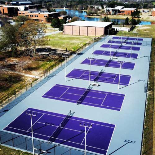 Newly renovated tennis courts on MGA's Macon Campus.