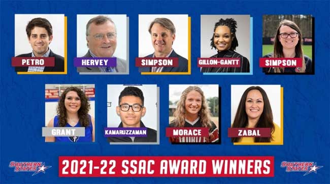 Collage of 2021-22 SSAC Individual Award Winners.