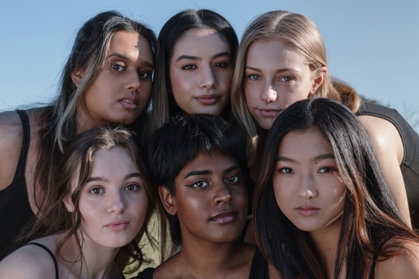 Six diverse women modeling.