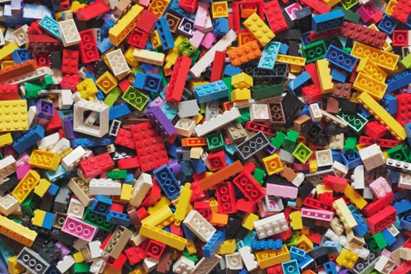 Pile of Legos. 