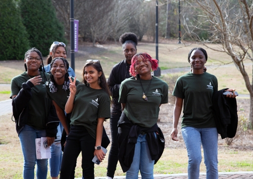 MAPP students outside on the Macon Campus.