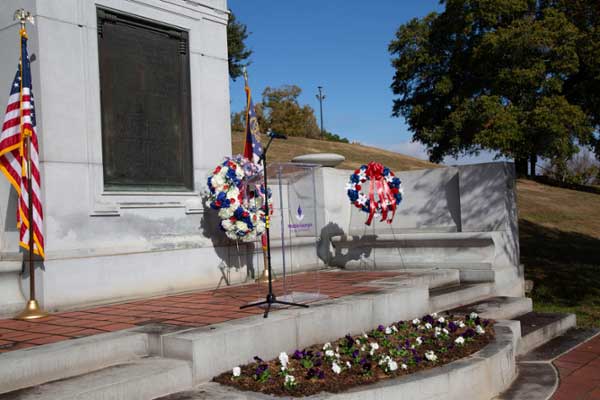 Veterans Day ceremony at Coleman Hill in downtown Macon.