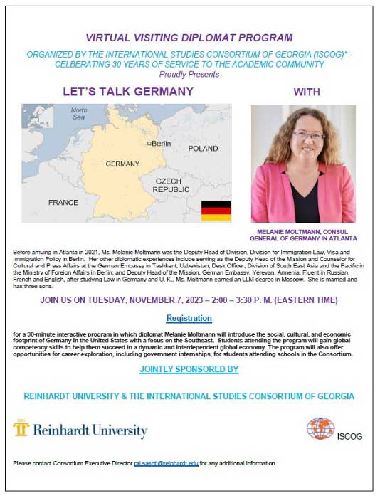 Virtual Visiting Diplomat Program – Hear from the Consul General of Germany 