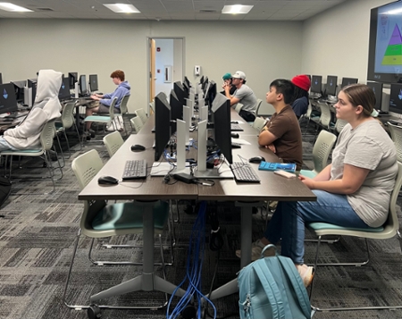 AITS students in the computer lab. 