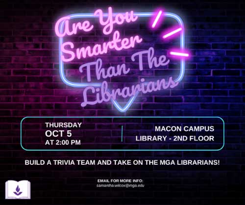 Are you Smarter than the Librarians? Trivia graphic.