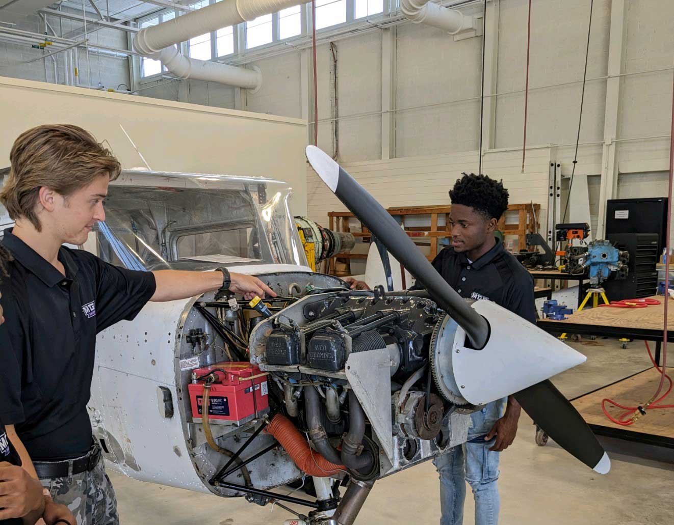 Griffin Region College and Career Academy students take Aviation Maintenance Technician classes through dual-enrollment with Middle Georgia State University.