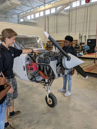 Griffin Region College and Career Academy students take Aviation Maintenance Technician classes through dual-enrollment with Middle Georgia State University.