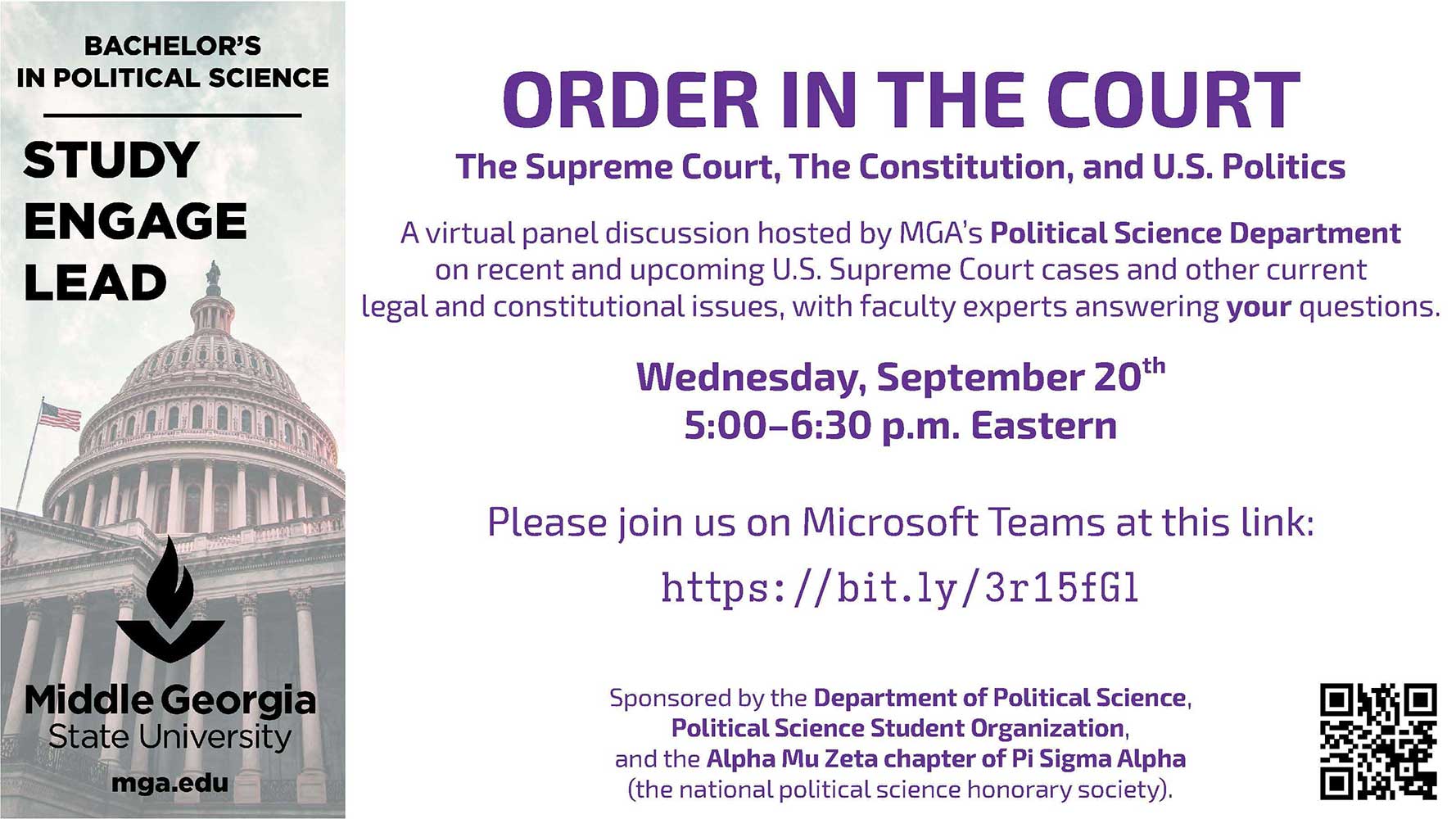 SCOTUS event flyer.
