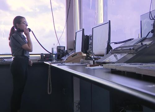 MGA ATC student in the tower. Credit: Fox 5