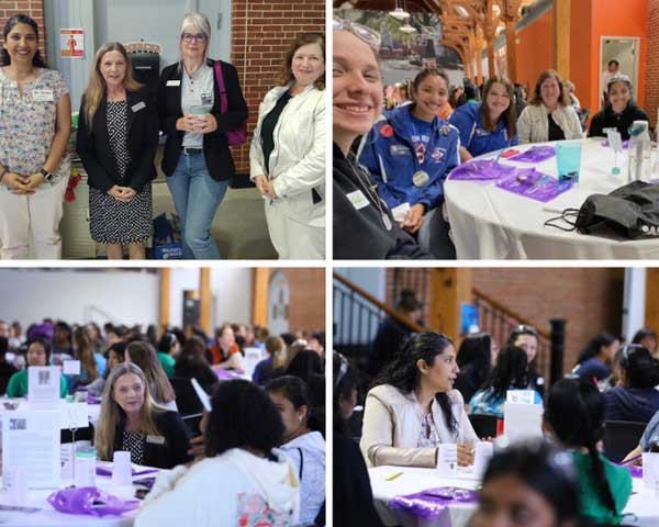 Department Chair and Associate Professor Dr. Kembley Lingelbach, Associate Professor Tina Ashford, Associate Professor Dr. Vicky Sandoval, and Assistant Professor Dr. Valerie Mercer recently attended and spoke at the GeorgiaFIRST Robotics Girls FIRST Event held locally at Mercer University. 