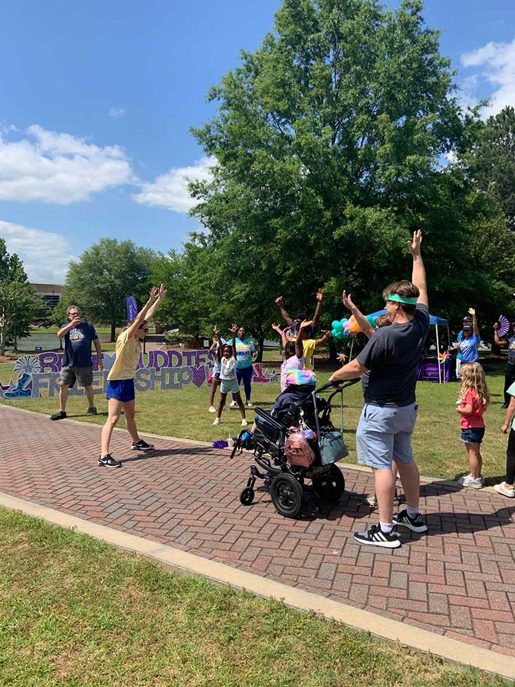 MGA community members at the first Middle Georgia Best Buddies Friendship Walk.