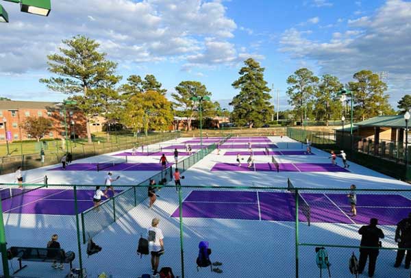 Pickleball courts on MGA's Cochran Campus.