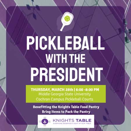 Pickleball with the President graphic. 