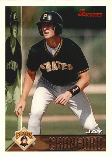 Front of a Jay Cranford baseball card. 