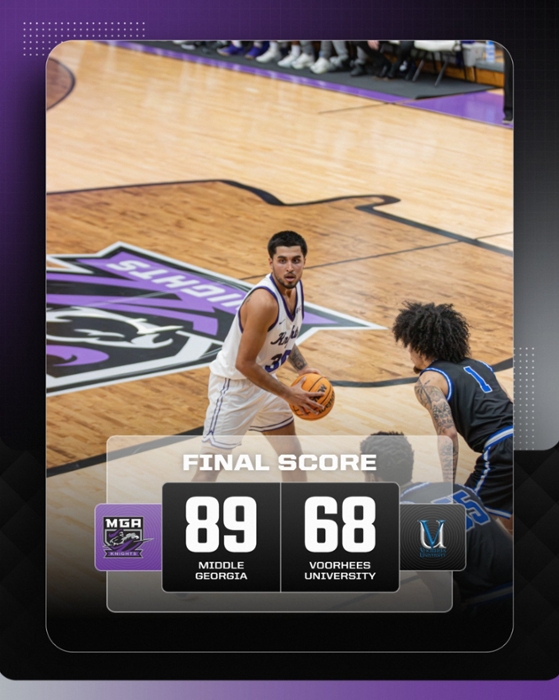 Knights men's basketball beats the Tigers of Voorhees University 89-68.