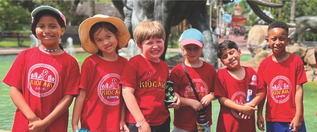 Kidcam campers pose for a photo. 