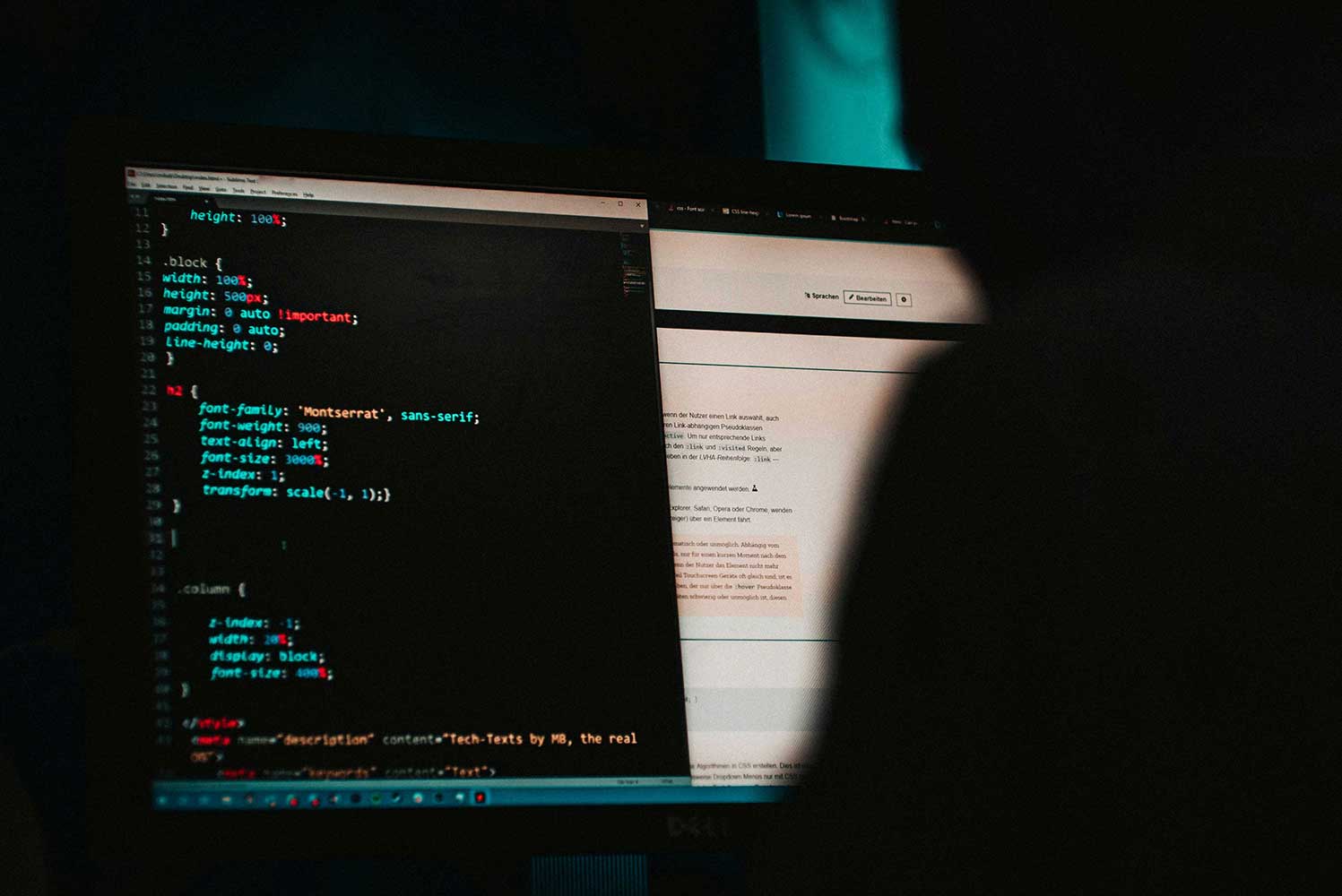 Hacker at a computer. 