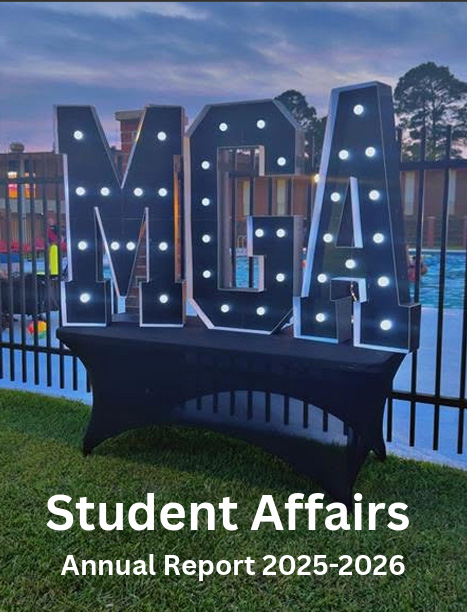 Front cover of the 2025-26 MGA Student Affairs Annual Report.