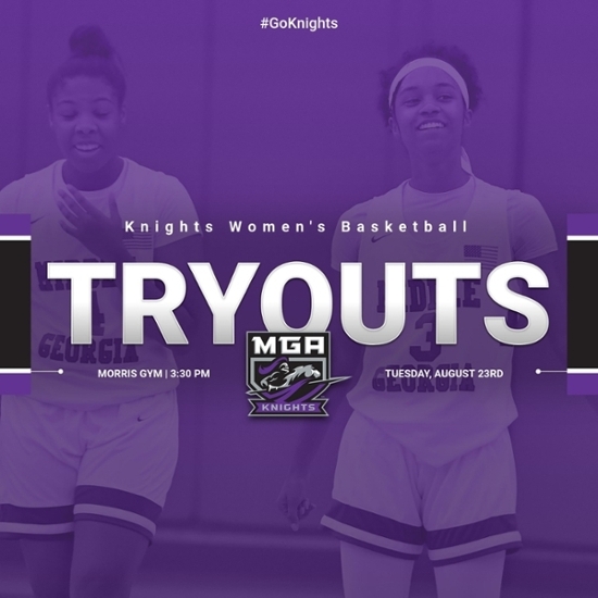 Flyer for the women's basketball tryouts. 