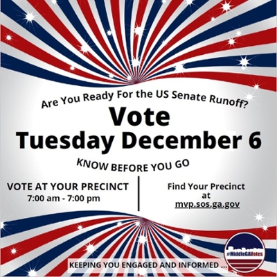U.S. Senate runoff election information flyer.