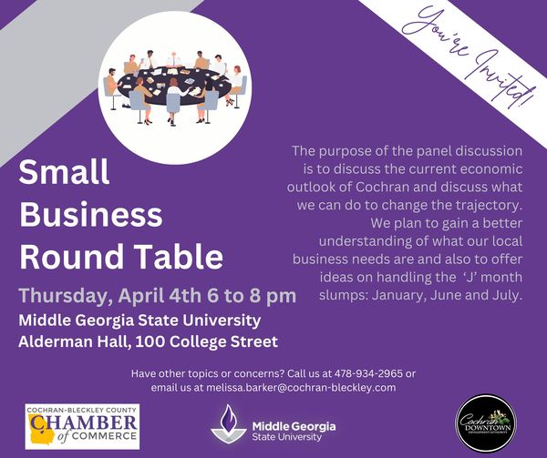 Small Business Round Table flyer.