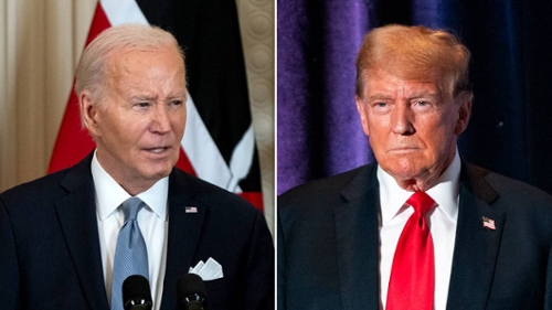 (L-R) Biden, Trump. CREDIT: The Telegraph