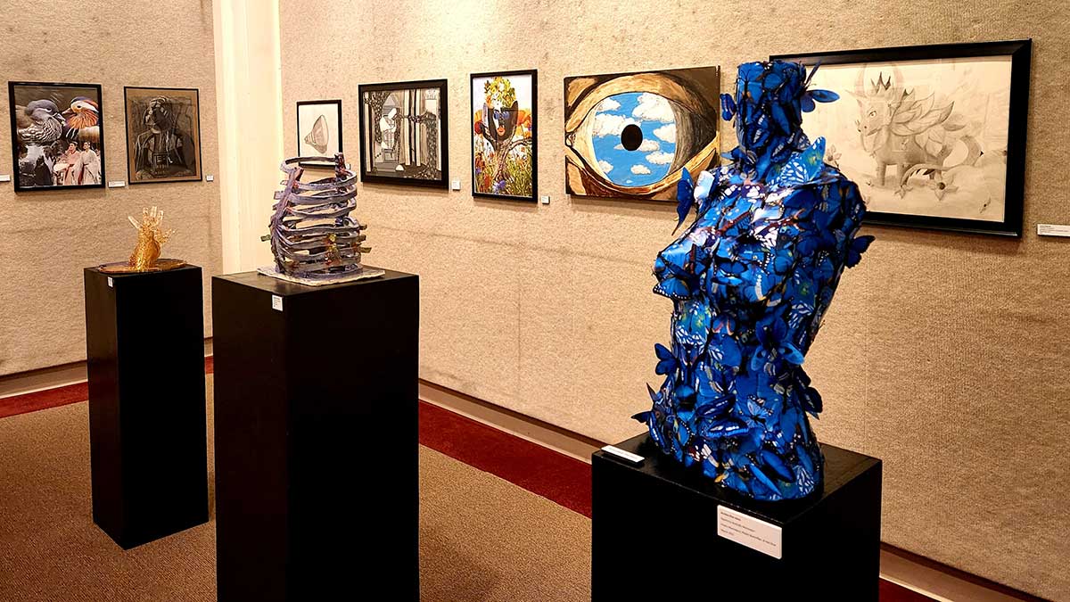Art displayed in the peacock Gallery. 