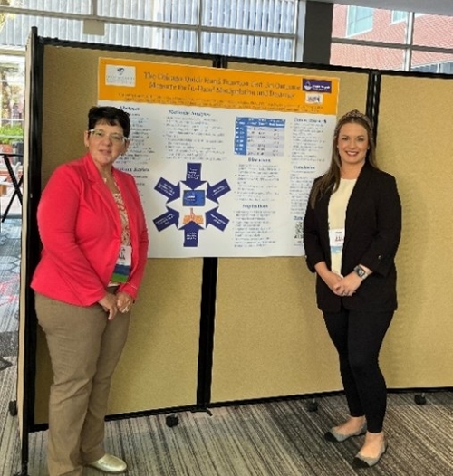 Dr. Mary Shotwell and another recent MSOT graduate, Kalyn Stubbs, present at the conference.