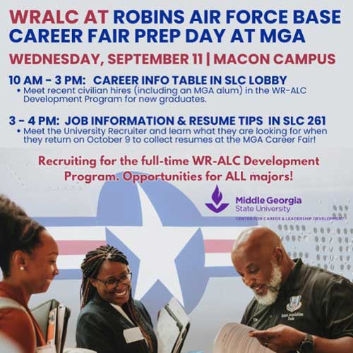 Robins Air Force Base campus visit graphic.