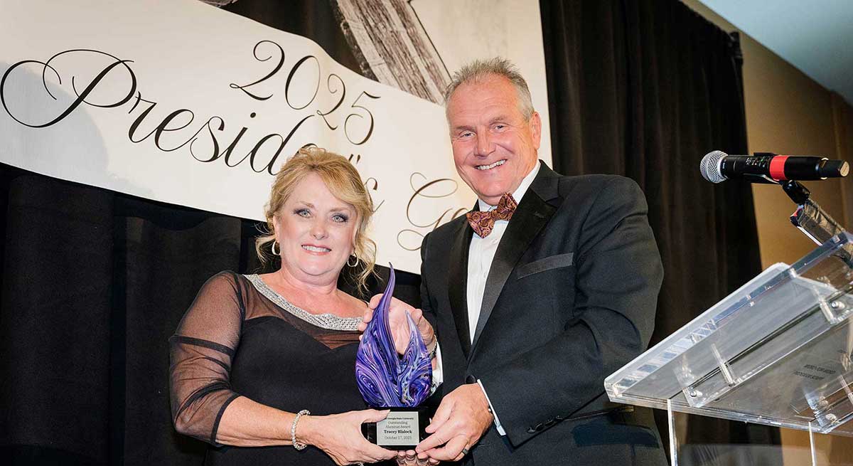 The 2025 Outstanding Alumnus award went to Tracey A. Blalock, a high-ranking nursing administrator and longtime healthcare leader who began building the foundation of her success as a student at MGA. 