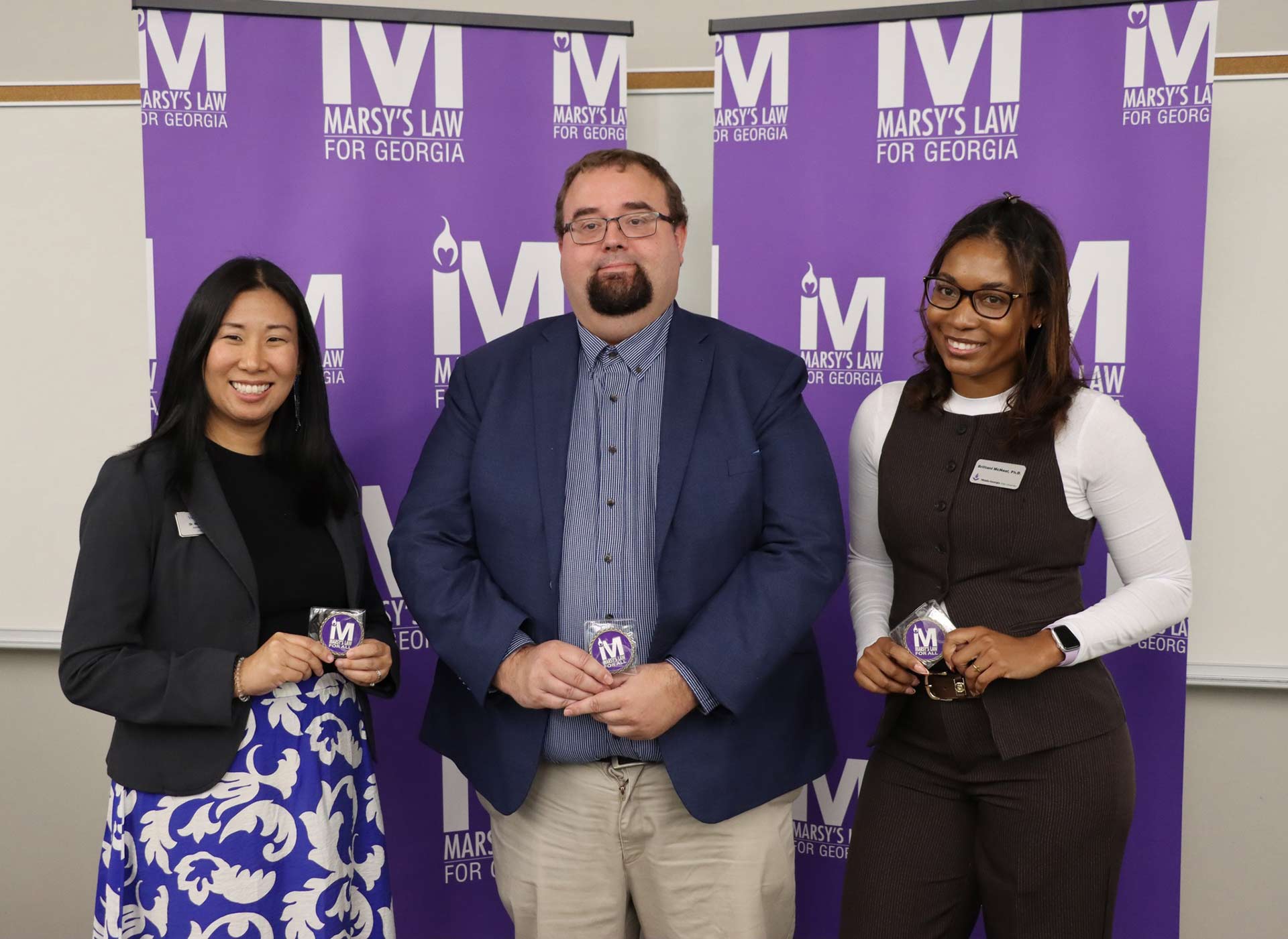 In honor of Domestic Violence Awareness Month, Marsy’s Law for Georgia is pleased to bestow Marsy’s Law Champion Awards to University of West Georgia (UWG) professors, Drs. Anthony Fleming, Mai Naito Mills, Lynn Pazzani (now residing in the UK), and Brittani McNeal (now with Middle Georgia State University) for their contributions in creating the UWG’s Victim Services Certification Program.