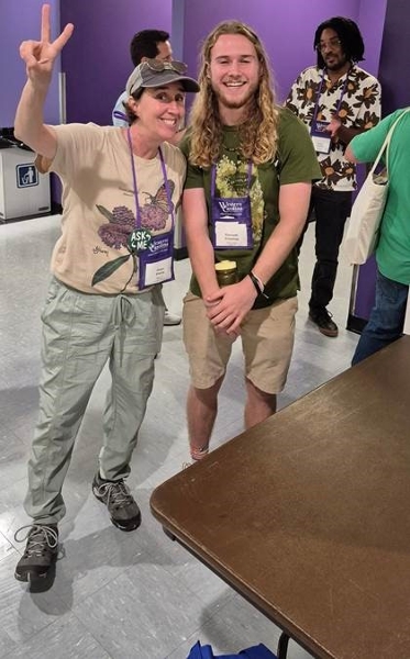 MGA professor Dawn A. Sherry and Kenny Grieshop at the Cullowhee Native Plant Conference at Western Carolina University