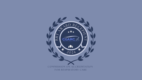 MGA's Department of Respiratory Therapy and Health Sciences received the Distinguished Registered Respiratory Therapist Credentialing Success Award from the Commission on Accreditation for Respiratory Care (CoARC) at its annual awards ceremony in Ft. Lauderdale, Fla.
