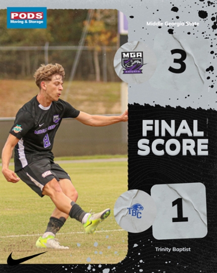 Knights beat Trinity Baptist 3-1.