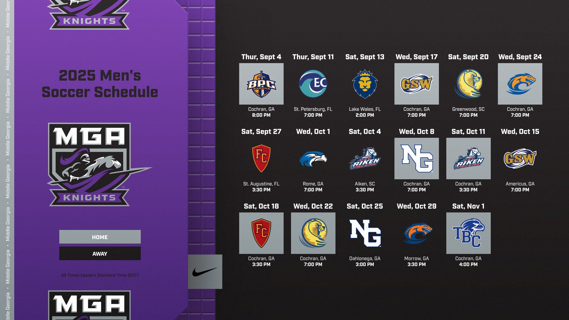 Coach Scott Henderson is pleased to announce the 2025 men's soccer schedule.