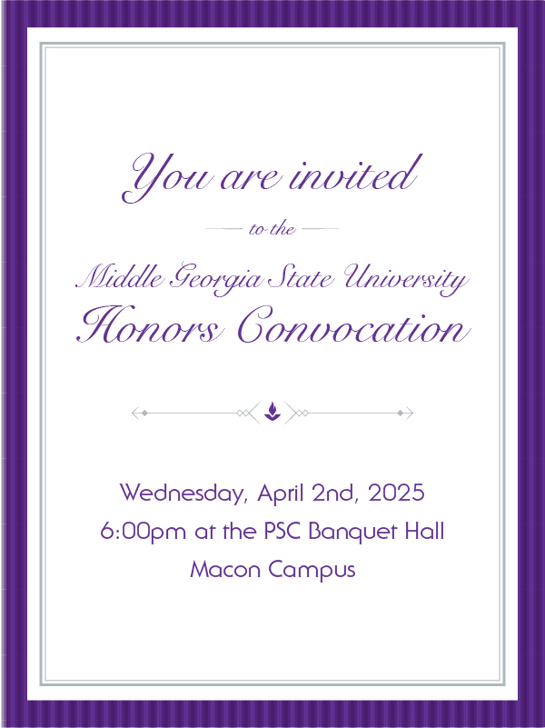 2025 Honors Convocation invitation.