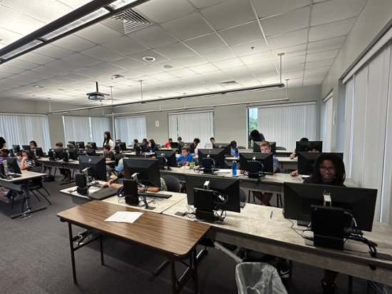 Participants learned from officers from MGA's Computer Science Student Club (Comp Sci Knights) and NextGen Coders, all under the guidance of Department of Computer Science faculty.