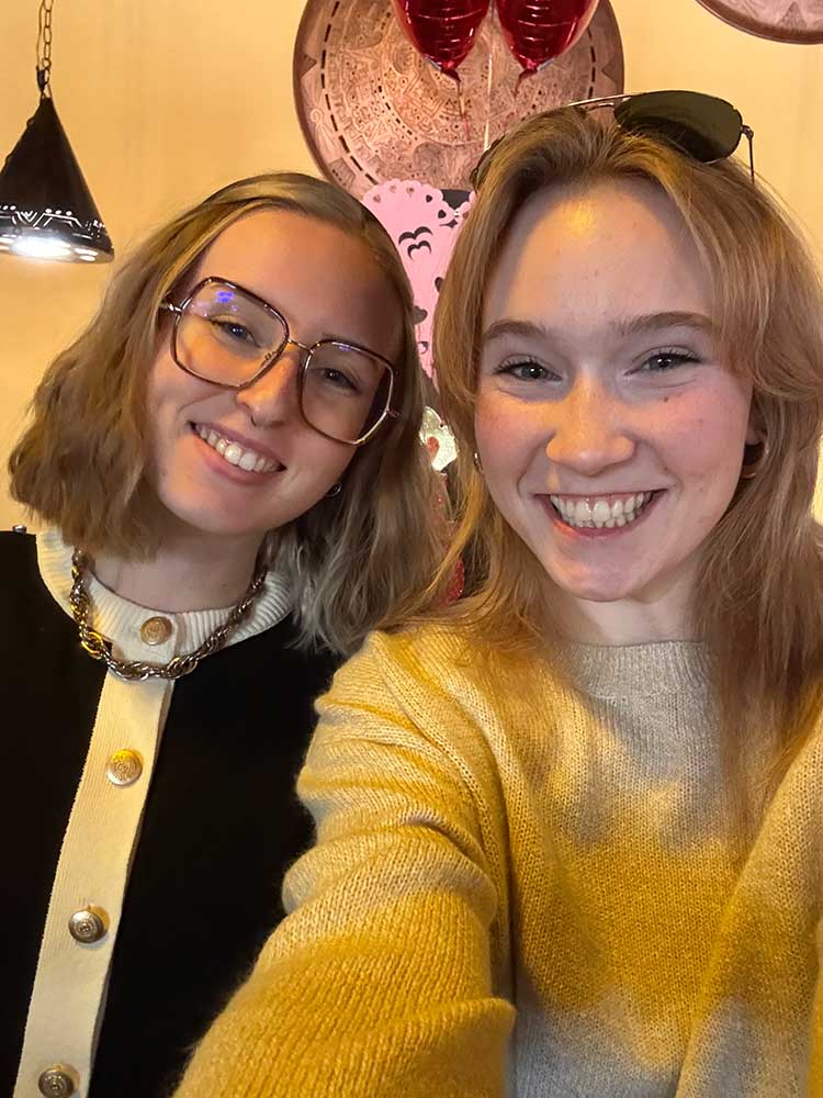 Manon Cerri (left) with an MGA rep.