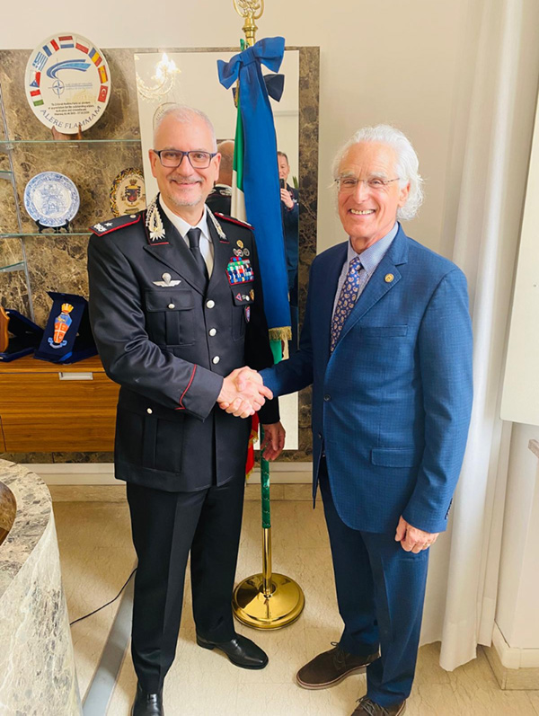 Dr. Matyok with Brigadier General Andrea Paris, Commandant, Center of Excellence for Stability Police Units.