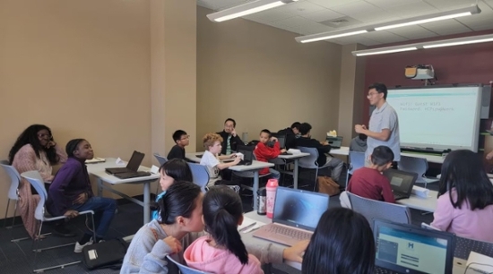 Michael Do instructs a NextGen Coders course. CREDIT: WPGA News