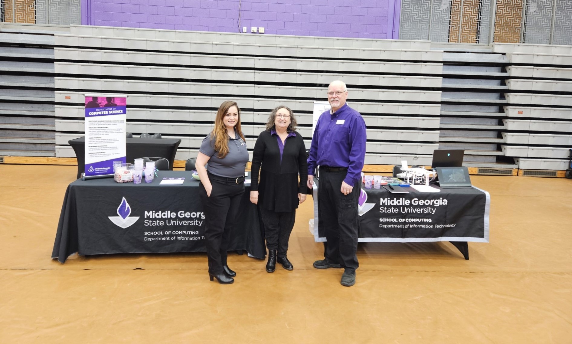 Dr. Angela Munoz, Dr. Wayne Lockwood, and Dr. Stephanie Edge at Cochran Campus Open House.