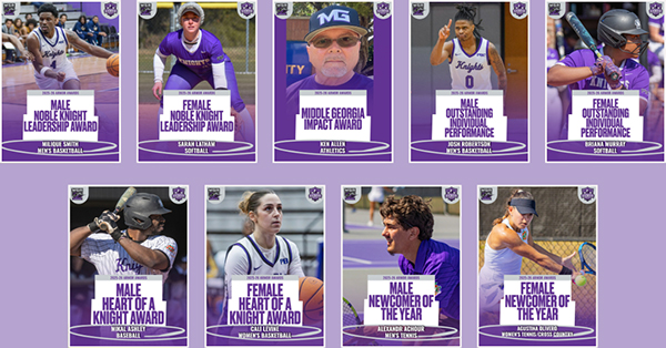 Graphic featuring images of nine of the 13 recipients and their award titles.