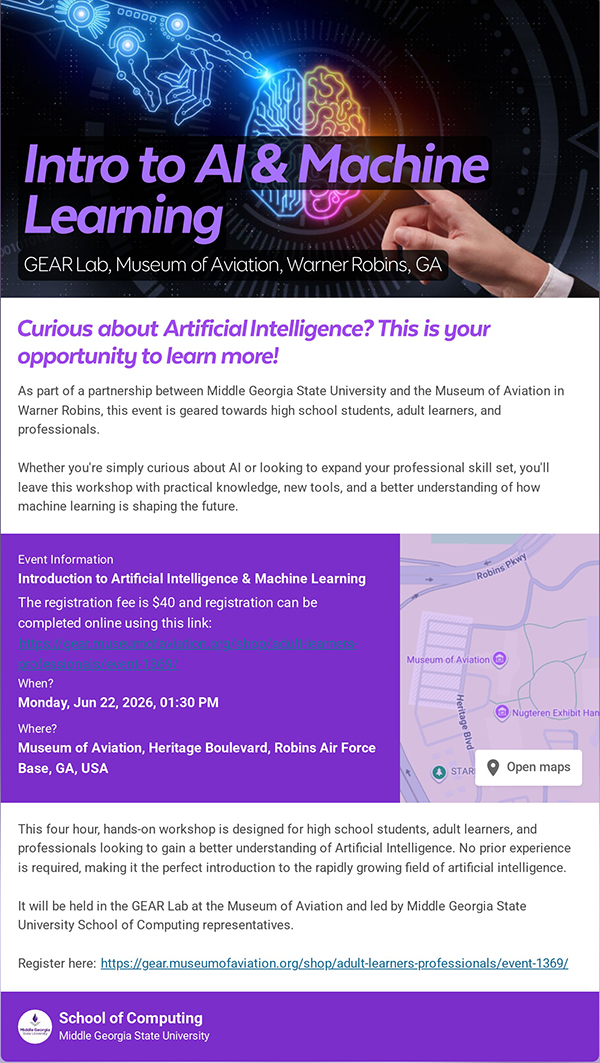 Flyer with same info as description.