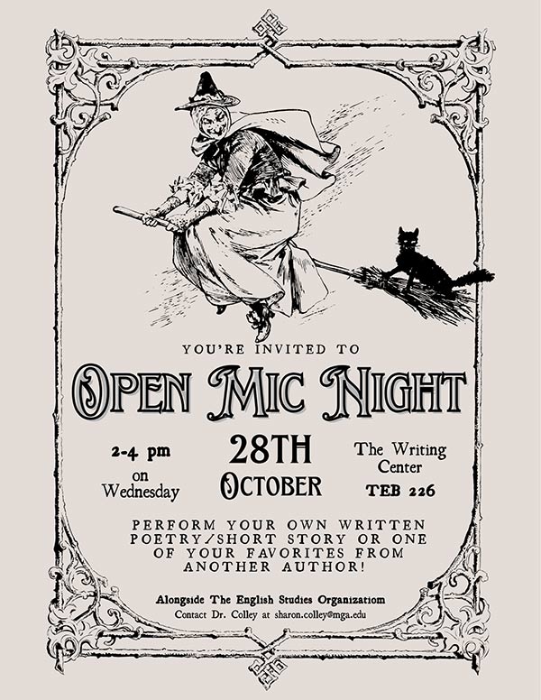 Flyer with same info as description.