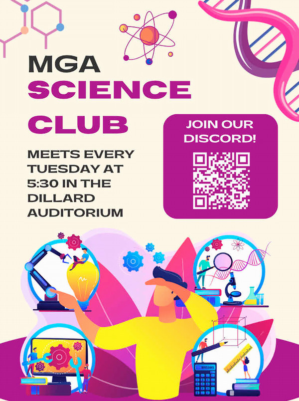 MGA Science Club Weekly Meetings